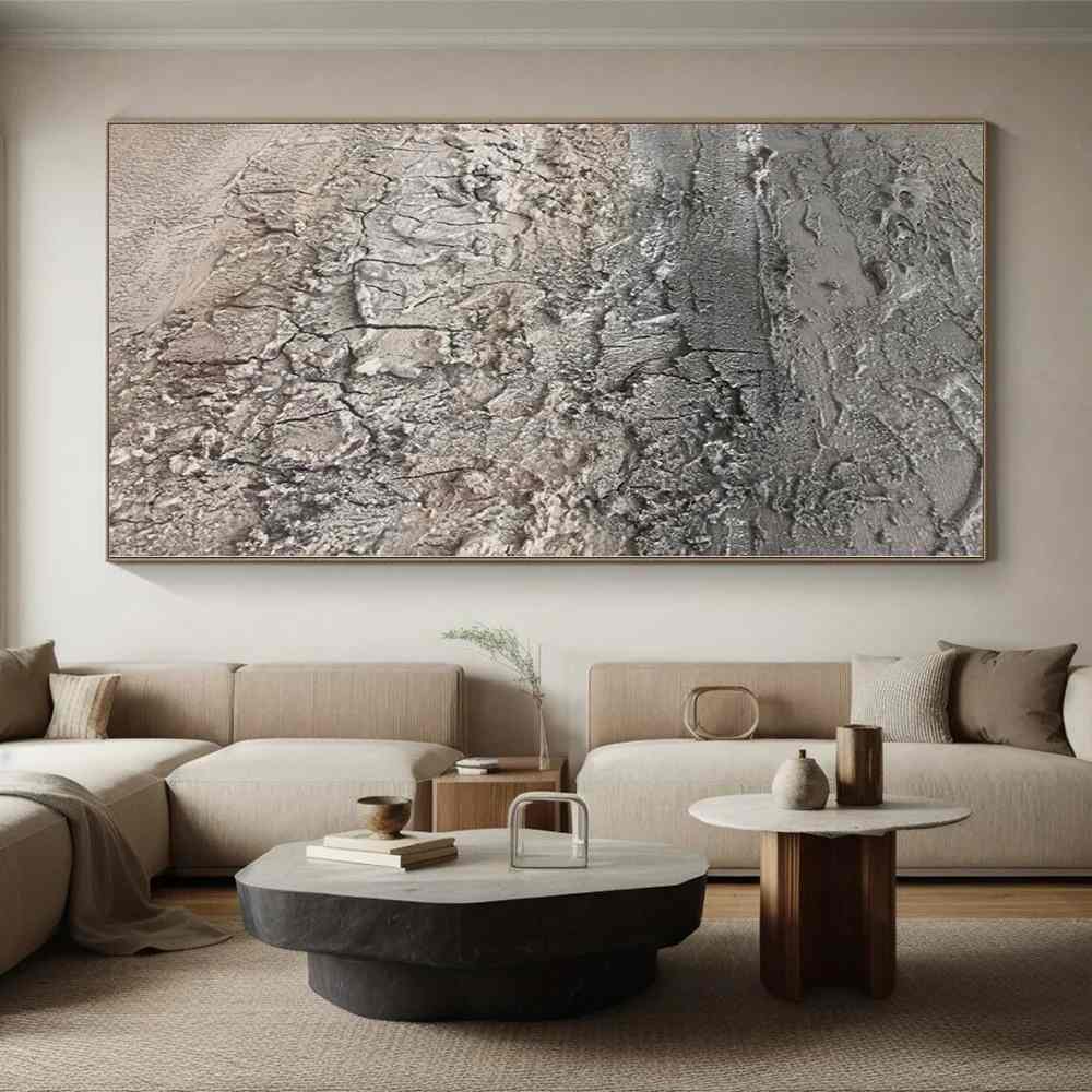 Industrial Texture Gray Abstract Canvas Artwork ZDPH2 wall art
